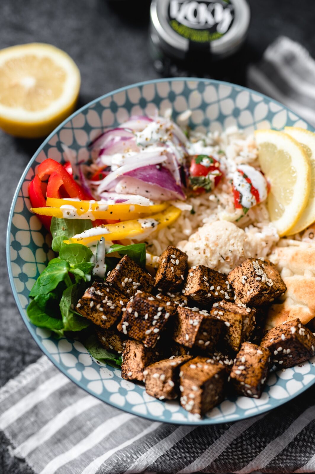 Black Garlic Roasted Tofu Bowl